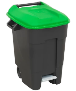 Discount 🛒 Sealey BM100PG Refuse/Wheelie Bin With Foot Pedal 100L - Green 🎁