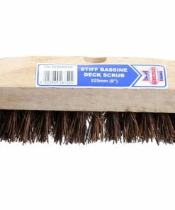 Coupon 🌟 Faithfull FAIBRBASS9 Deck Scrub Stiff Broom Head 225mm (9in) ✔️