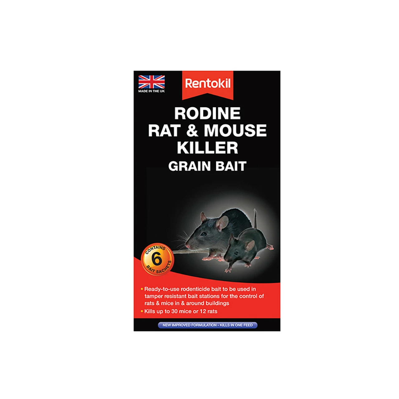 New โจ RentoKilrock RKLPSMR13 Rodine Rat & Mouse Killer Grain Bait (Sachets 6) ๐ 1 New โจ RentoKilrock RKLPSMR13 Rodine Rat & Mouse Killer Grain Bait (Sachets 6) ๐