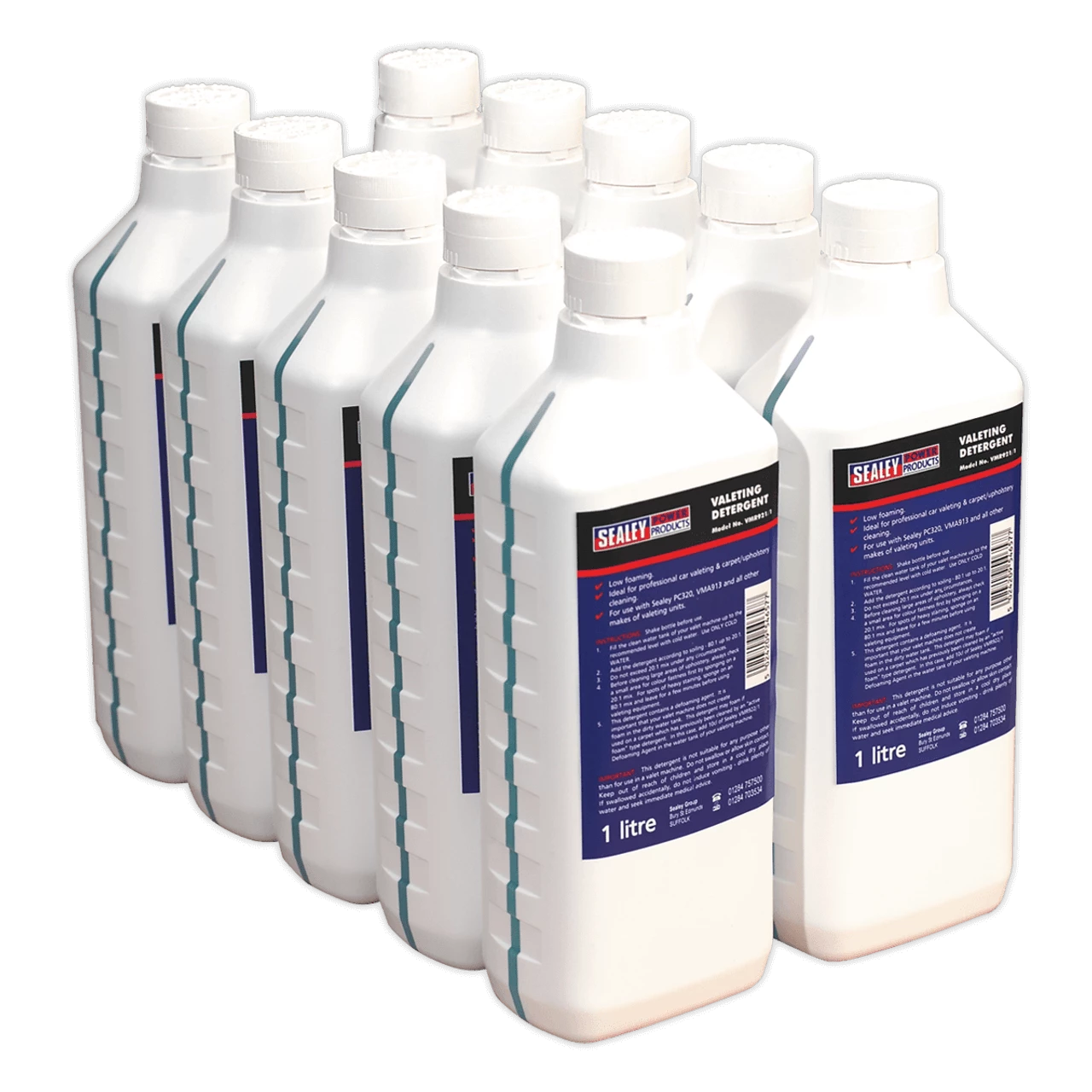Promo ๐ฅฐ Sealey VMR921 Carpet/Upholstery Detergent 1ltr Pack Of 10 โจ 1 Promo ๐ฅฐ Sealey VMR921 Carpet/Upholstery Detergent 1ltr Pack Of 10 โจ